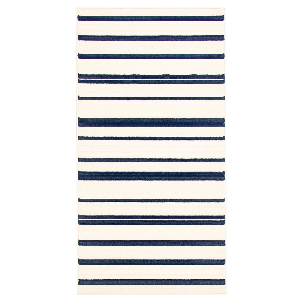 Paros Indoor/Outdoor Blue, Ivory Rug