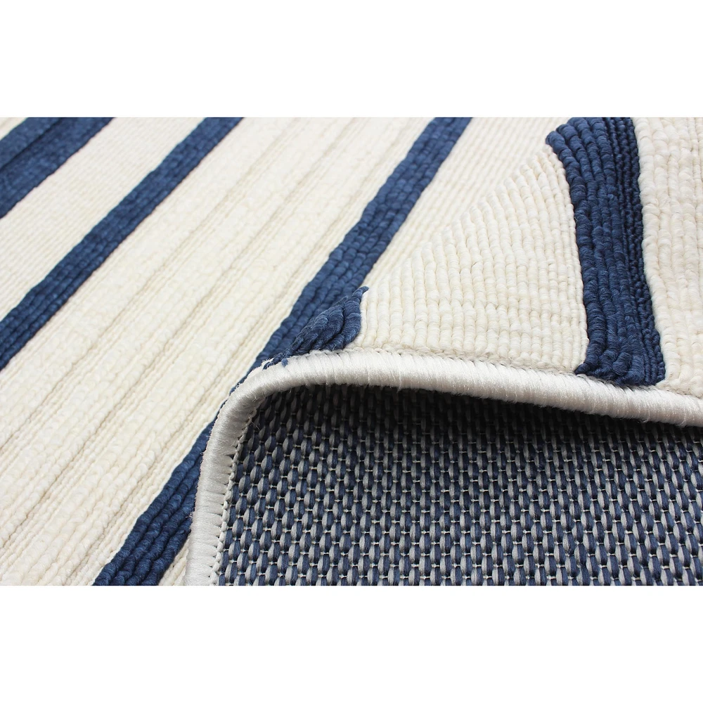 Paros Indoor/Outdoor Blue, Ivory Rug