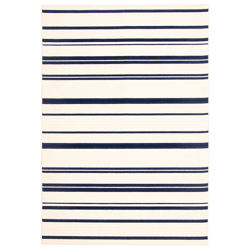 Paros Indoor/Outdoor Blue, Ivory Rug