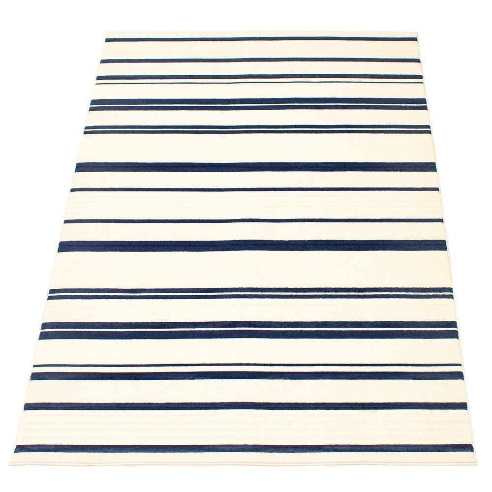 Paros Indoor/Outdoor Blue, Ivory Rug