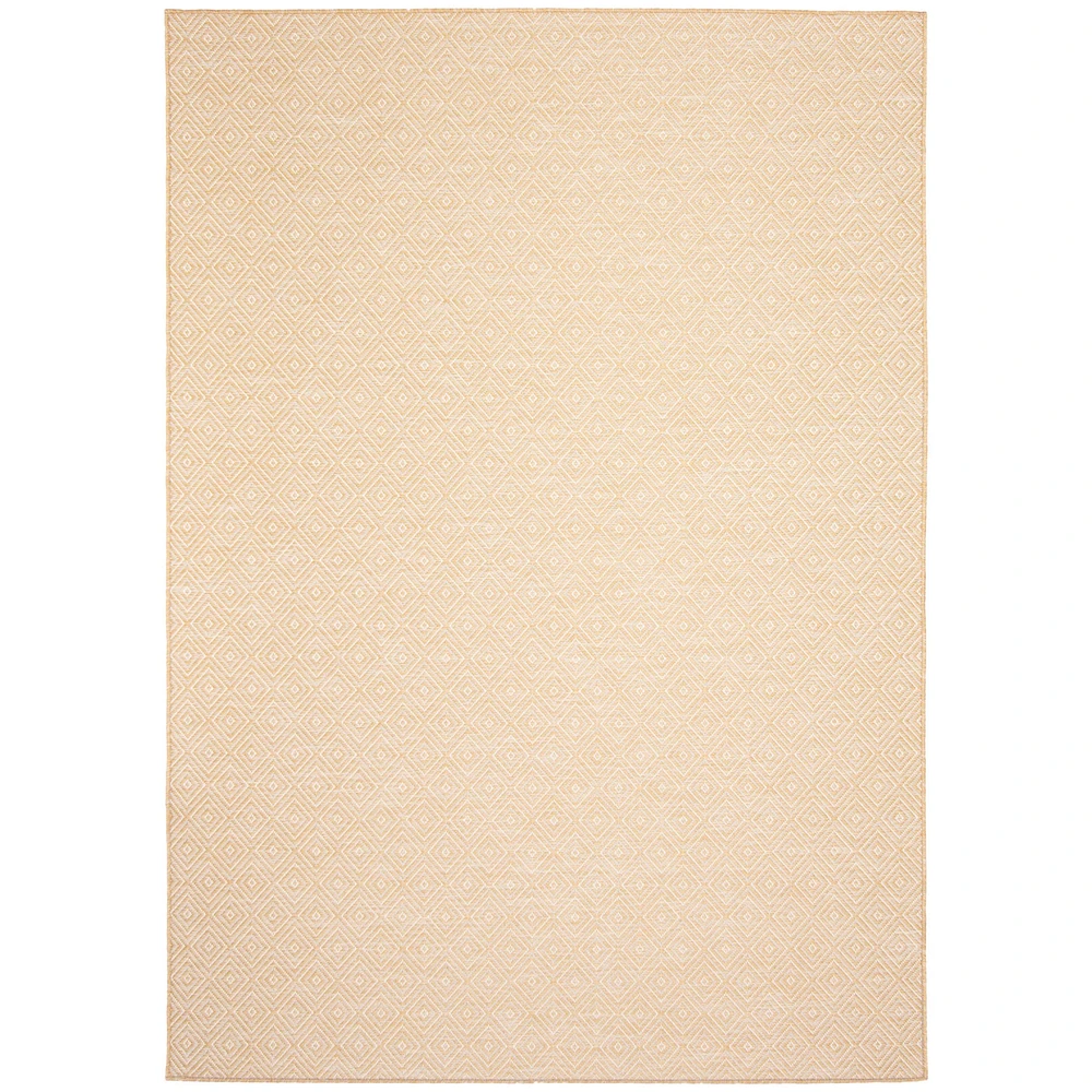 Gardenia Diamond Indoor/ Outdoor Gold Rug 6'7" x 9'6"