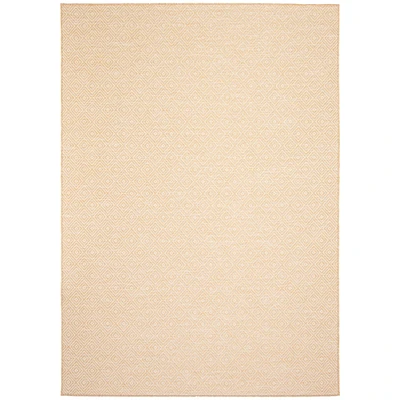 Gardenia Diamond Indoor/ Outdoor Gold Rug 6'7" x 9'6"