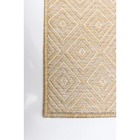 Gardenia Diamond Indoor/ Outdoor Gold Rug 6'7" x 9'6"