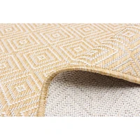 Gardenia Diamond Indoor/ Outdoor Gold Rug 6'7" x 9'6"