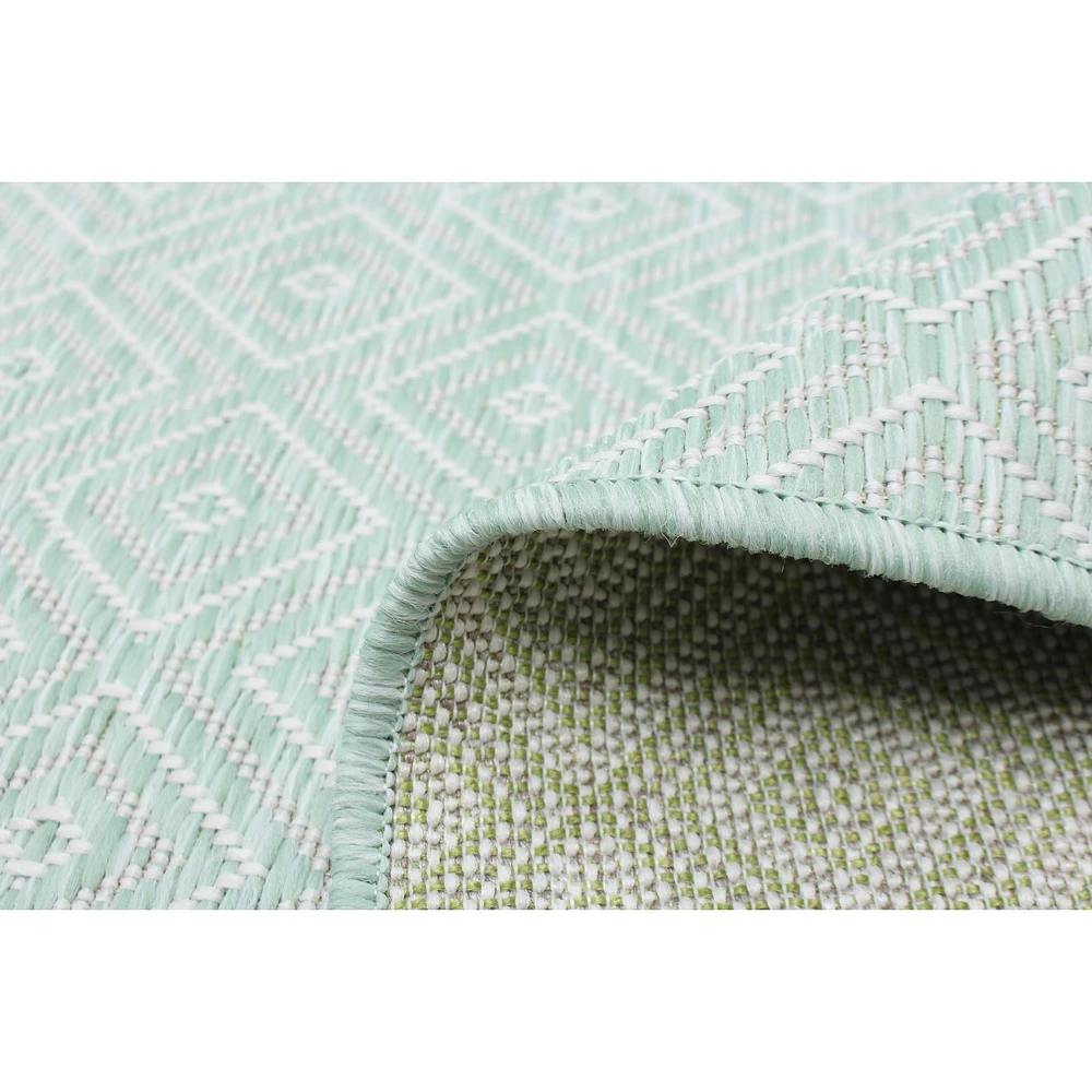 Gardenia Diamond Indoor/ Outdoor Mint Rug