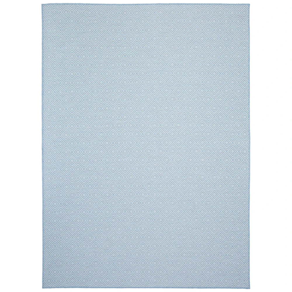 Gardenia Diamond Indoor/ Outdoor Light Blue Rug