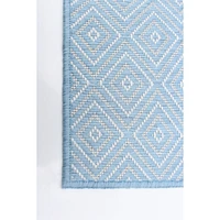 Gardenia Diamond Indoor/ Outdoor Light Blue Rug