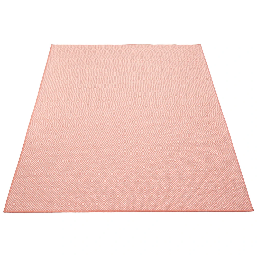 Gardenia Diamond Indoor/ Outdoor Coral Rug