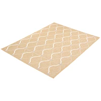 Gardenia Abstract Indoor/ Outdoor Gold Rug 6'7" x 9'6