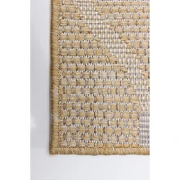 Gardenia Abstract Indoor/ Outdoor Gold Rug 6'7" x 9'6