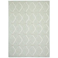 Gardenia Abstract Indoor/ Outdoor Mint Rug