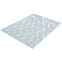 Gardenia Abstract Indoor/ Outdoor Light Blue Rug