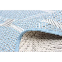 Gardenia Abstract Indoor/ Outdoor Light Blue Rug