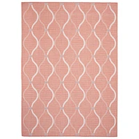 Gardenia Abstract Indoor/ Outdoor Coral Rug