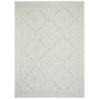 Gardenia Traditional Indoor/ Outdoor Mint Rug