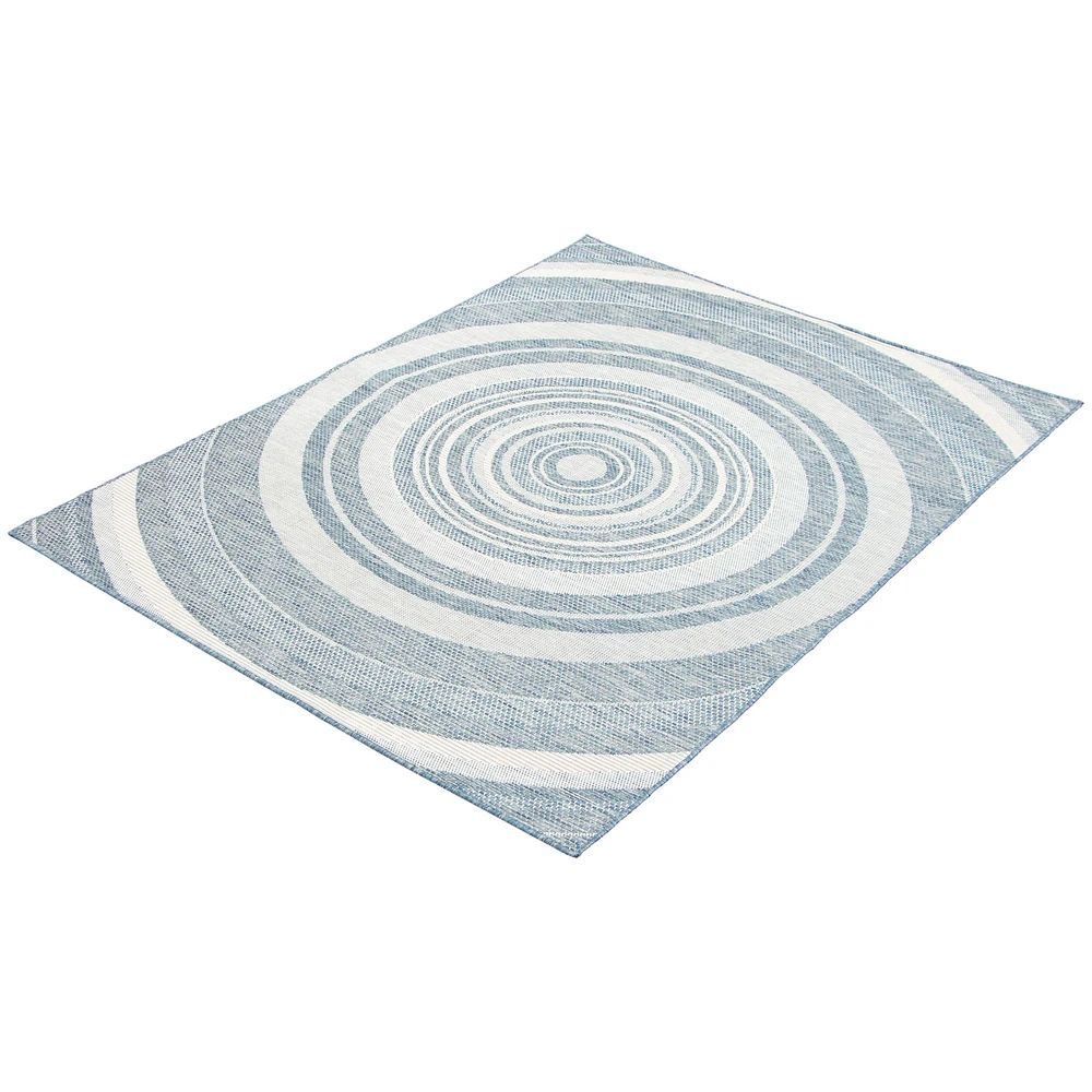 Gardenia Modern Indoor/ Outdoor Blue Rug