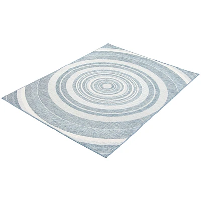 Gardenia Modern Indoor/ Outdoor Blue Rug