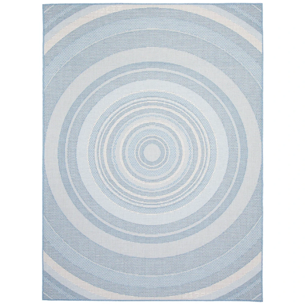 Gardenia Modern Indoor/ Outdoor Light Blue Rug