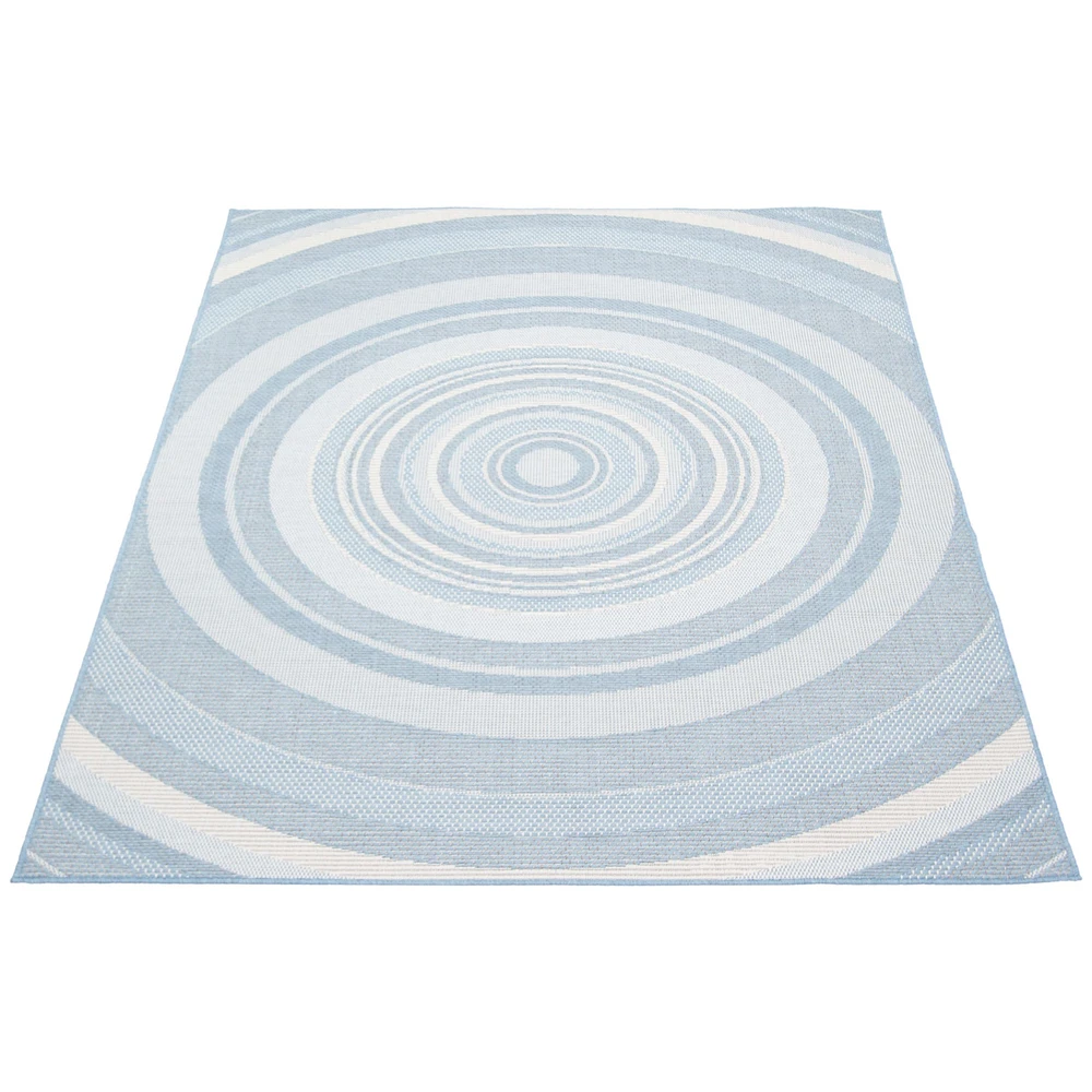 Gardenia Modern Indoor/ Outdoor Light Blue Rug