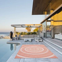 Gardenia Modern Indoor/ Outdoor Coral Rug