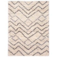 Suzana Contemporary Cream Shag Rug
