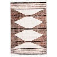 Kybella Losange Taupe Bohemian Area Rug