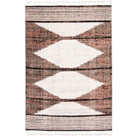 Kybella Losange Taupe Bohemian Area Rug