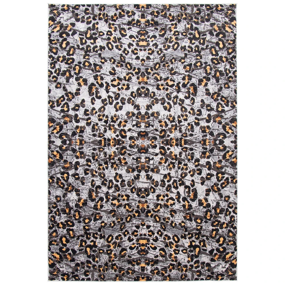 Cheetah tapis contemporain ivoire