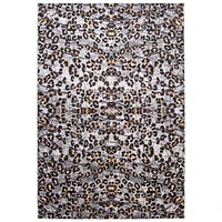 Cheetah tapis contemporain ivoire