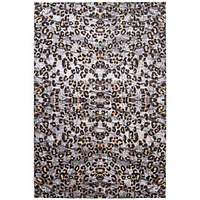 Cheetah tapis contemporain ivoire