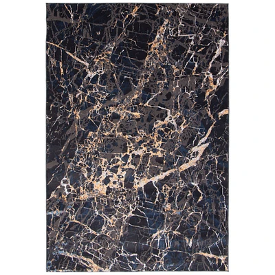 Marble tapis contemporain noir