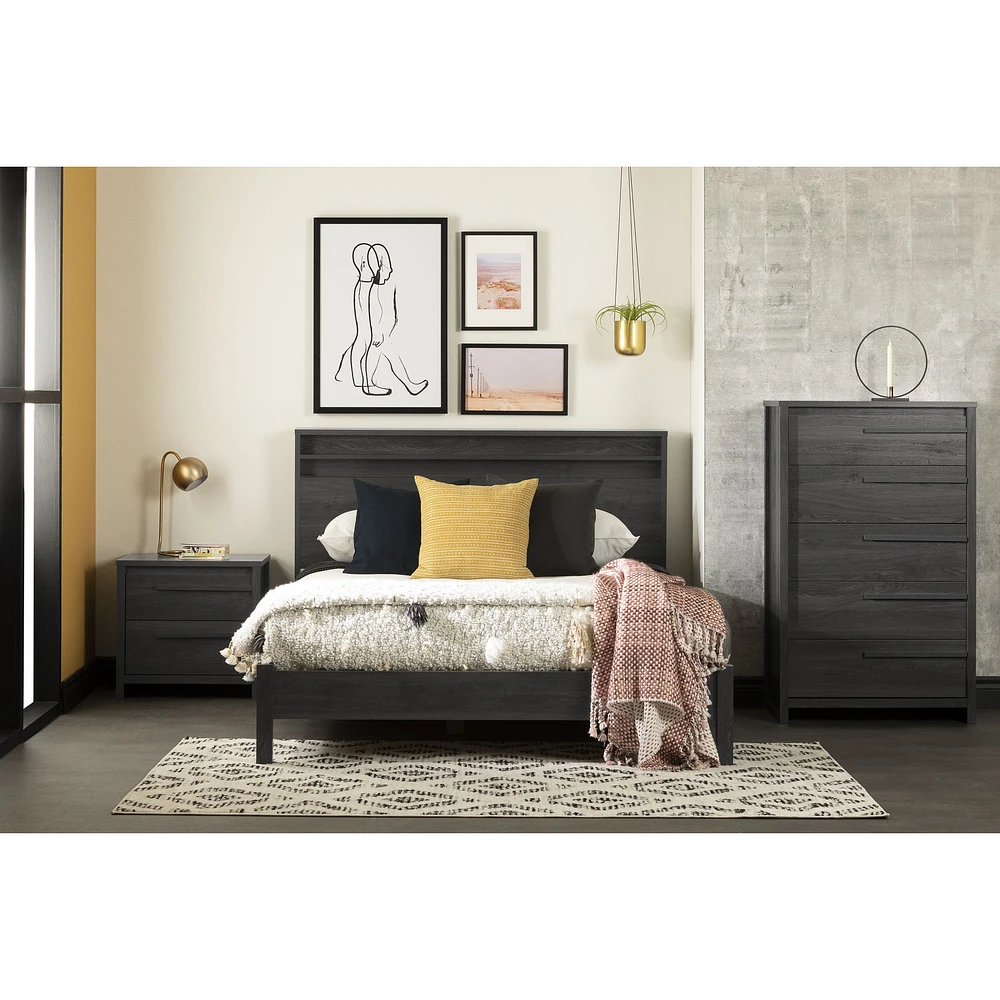 Tao 5-Drawer Chest Grey Oak by South Shore Furniture