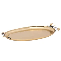 Elegance Gold Songbird Oval Tray