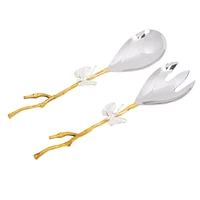 Elegance Set of 2 Gold Dragonfly Server