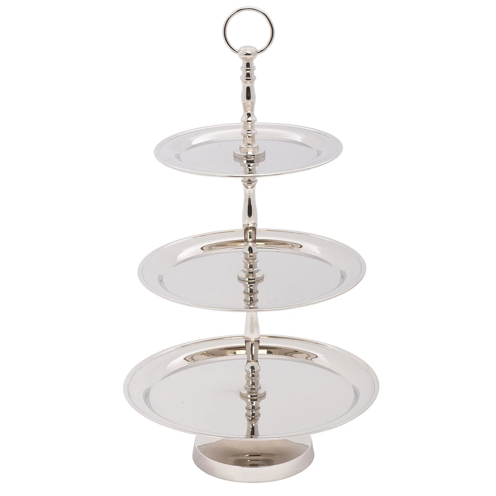 Elegance Stainless Steel 3-Tier Cake Stand