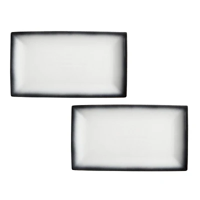 Maxwell & Williams Set of 2 Granite Rectangular Platters - 34cm