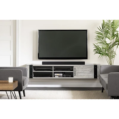 Munich Wall Mounted Media Console in Seaside Pine by South Shore Furniture