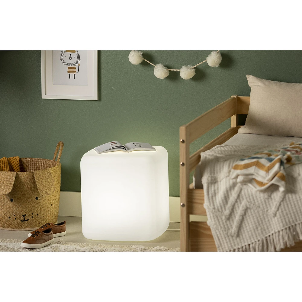 Sweedi Lighted Nightstand White by South Shore Furniture