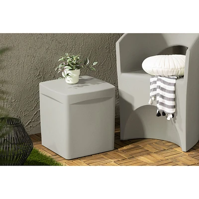 Dalya Square Square Outdoor Side Table Grege by South Shore Furniture