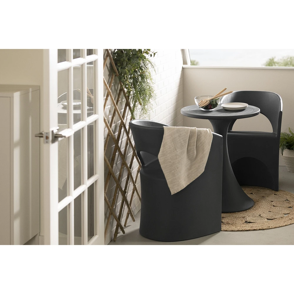 Dalya Table and Chairs Bistro Set Dark Grey by South Shore Furniture