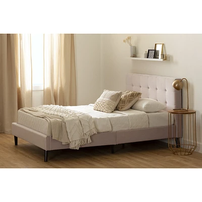 Lit complet double Hype par South Shore Furniture - Rose pâle