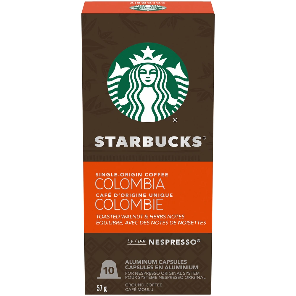 Capsules Starbucks® café d'origine unique Colombie pour Nespresso® Original