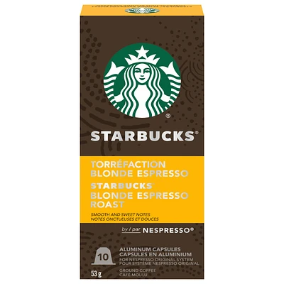 Starbucks® Blonde Espresso Roast capsules for Nespresso® Original Line