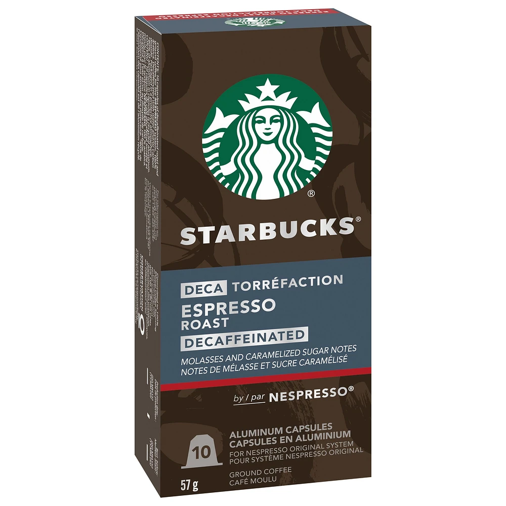 Capsules Starbucks® torréfaction Espresso Déca pour Nespresso® Original