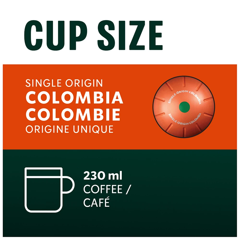 Capsules Starbucks® Café d'origine unique Colombie pour Nespresso® Vertuo