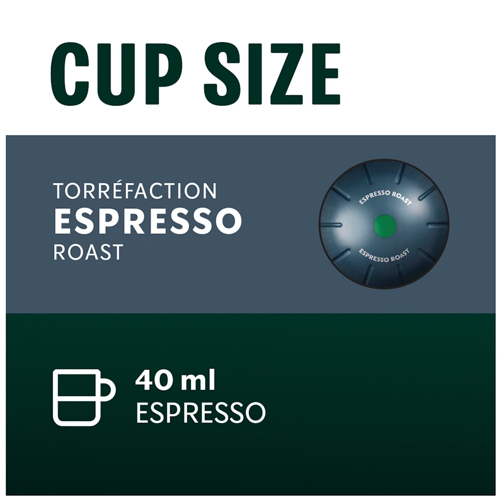 Starbucks® Espresso Dark Roast Capsules for Nespresso® Vertuo