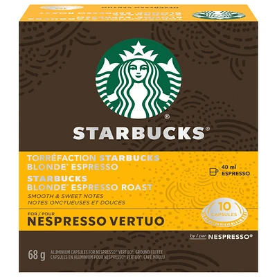 Capsules Starbucks® torréfaction blonde Espresso pour Nespresso® Vertuo