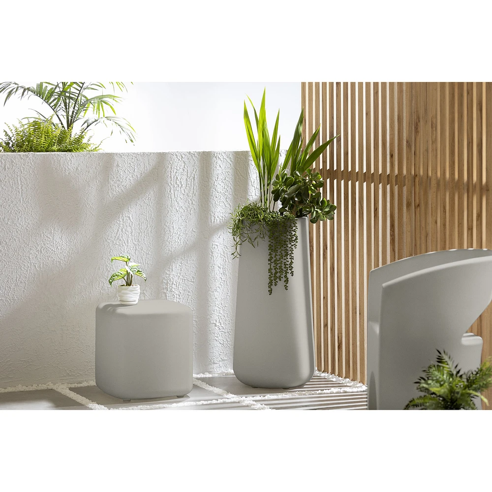 Dalya Tall Outdoor Pot Planter Grege by South Shore Furniture