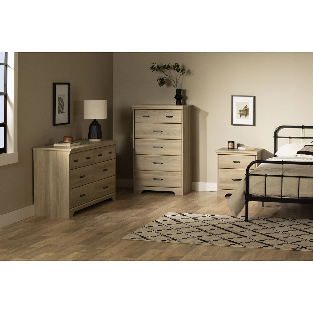 South Shore Furniture Versa 6-Drawer Dresser - Natural Ash