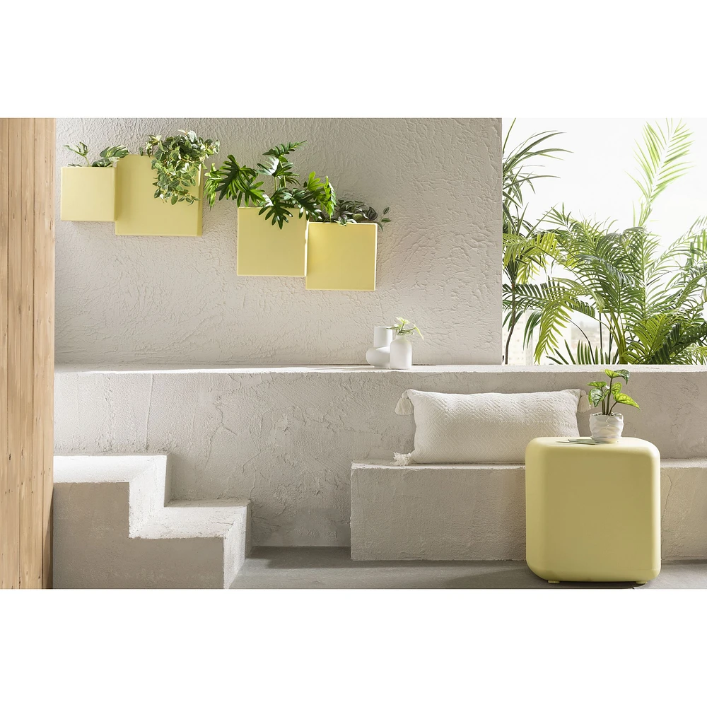 Dalya Outdoor Side Table by South Shore Furniture - Light Yellow